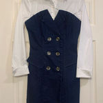 Venus  2 in 1 Denim Blazer White Long Sleeve  Size 4 Dress.                2835 Photo 0