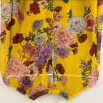 Belle Sky ruffle key hole chocker long sleeve floral blouse women’s Size XLarge Photo 9