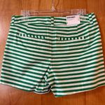 Old Navy  Green White Striped Shorts Horizontal Stripes Summer Women’s NWT Size 4 Photo 5