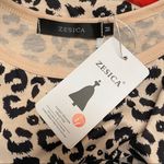 One Cold Shoulder Animal Print Leopard Long Sleeve Size M Photo 4