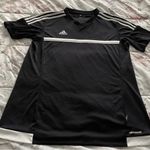 Adidas Climacool V-neck short sleeve black athletic soccer jersey top, size M Photo 9
