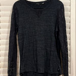 prAna  large long sleeved gray shirt with‎ lace sleeves Photo 0