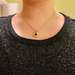 Emerald Pendant Necklace Green Photo 4