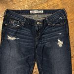 Hollister y2k  low rise straight leg distressed dark wash jeans size 5 Photo 2