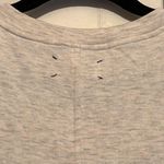 Lou & grey | Basic Short Sleeved Light Grey Top Deep V-Neck Back Seam Size Large Photo 7