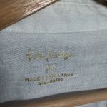 Lilly Pulitzer  women’s 100% Linen White button front Shirt Blouse Size medium Photo 2