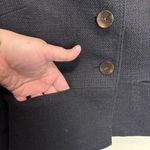 Talbots Petites Woven Tweed Blazer Womens Size 10 Black Collarless Suit Jacket Photo 3