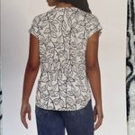 Orvis  Leaf Print Linen Blend Tee Large Photo 1