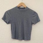destined Gray Mock Neck Crop Top Size Small Photo 0