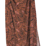 Marine layer  Ryan Midi Slip Skirt Floral Size 8 Sierra Foliage Brown Photo 0