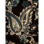 Roz & Ali Roz Ali Black Blue Paisley Print V Neck 3/4 Sleeve Tunic Top Women Size S Photo 4