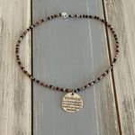 Handmade NEW FANTASTIC BEADED CHOKER NECKLACE SILVER TONE PENDANT “WANDERLUST … Photo 4