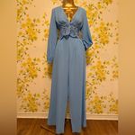 Nwt two piece wide leg pants and long sleeve matching top size M Blue Size M Photo 3