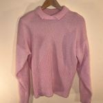 Vintage Fia Italia 1980s Angora Pink Collared Sweater with Lambswool Large Photo 6