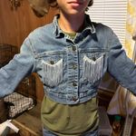 Fringe Jean Jacket Size M Photo 0