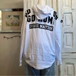 Victoria's Secret PINK Nation Hooded Beach Jersey Tunic White Black Logo Sz M Size M Photo 8