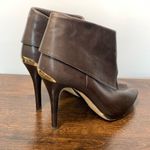 Michael Kors  Women's Peep Toe 4" Stiletto Heel Ankle Boots Brown Size 9M Photo 5