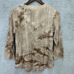 Sami & Jo  Blouse‎ S Brown Sequin Velvet Burnout Button Front Boho Retro Glam Photo 1