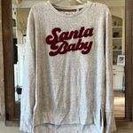 Royce Santa Baby Sweatshirt Pullover Christmas Womens Large Comfy Gray Red Loungewear Photo 1