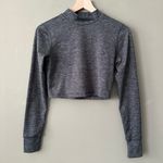 Aerie Offline by  Grey Cropped Long Sleeve Athletic Top - S Photo 0