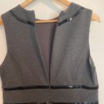 MICHAEL Michael Kors Charcoal Shift Dress with Patent Accents Gray Size 8 Photo 6