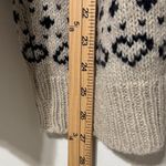 Vintage L.L. Bean Fair Isle Nordic Cardigan Sweater Wool Sie XL Women’s Winter Blue Photo 11