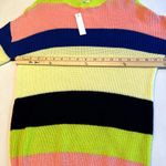 Abound Around XS‎ Striped Knit Pullover Sweater Crew Neck Colorful Cotton Blend Photo 5