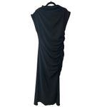 Anthropologie  NWT Maya Ruched Cowl Neck Black Maxi Dress Size Large Photo 1