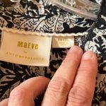 Anthropologie NWT  Maeve Marya Tiered Midi Dress in Black Botanical Print Photo 4