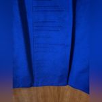 Ellen Tracy  Wool Angora Blend Blazer Jacket Bow Sleeve Blue Petite Size 12 12P Photo 3