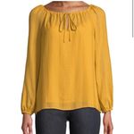 Tory Burch Natalie Grid Long Sleeve Blouse Size XS Photo 3