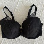Chantelle  Norah Chic Plunge T Shirt Bra Black Lace Underwire Lined 36DDD Photo 0