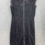 Sans Souci  Women's Dress Black Lace Sheath Size Medium Photo 6