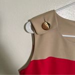 Calvin Klein Sleeveless Dress Tan Pink Black Colorblock 14 Photo 3