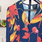 C/MEO COLLECTIVE  About Us Ls Top 410-NAVY BOTANICAL 14170804-1 Photo 1