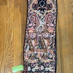 Echo‎ 100% silk scarf paisley black peach pink NWT Photo 0