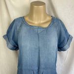 Life in Progress π Light Blue Denim Chambray T-shirt Smock Shirt Forever 21 XS Photo 1