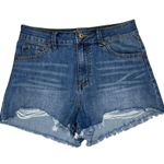 REWASH  Women’s Super High Rise Wedge Vintage Reunion Jean Shorts Size 5/27 Photo 4