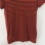 J.Crew  T-Shirt Burnt Orange/Navy Striped Size Small Photo 2