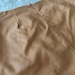 Olivaceous  Faux Leather Mini Skirt – Camel Tan Utility Pockets Photo 9