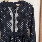 Brooks Brothers Lace-Trimmed Polka-Dot Satin Dress Photo 2