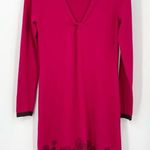 Title Nine  Salt‎ Sweater Dress Size Small Floral Print Knit Pink Brown Photo 0