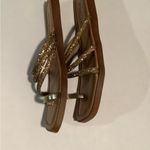 NWOB MARELLA Rhinestone AccentRose Gold Leather Sandals Sz 9 Photo 2
