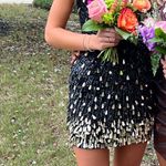 Sherri Hill Sheri Hill Black and Gold Homecoming dress Photo 1