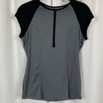 Spanx Black&Gray Active Cap Sleeve Exercise Top Sz.M Photo 3