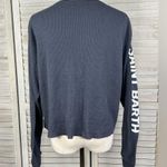 Brandy Melville  St. Barth Baie De St Jean Cropped Thermal Long Sleeve Gray-OS Photo 1