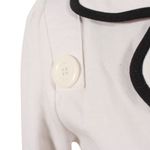 Vintage Y2K LA Kitty White Coat w/ Black Trim – Juniors L, Old Hollywood Chic Size undefined Photo 4