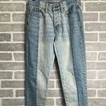 American Eagle  Vintage High Rise Fit Blue Blue Jeans Size 2 Button Fly Cropped Photo 4