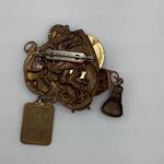 Vintage Steampunk Style Charm Brooch Faux Watch Dials Antique Gold Tone Photo 1