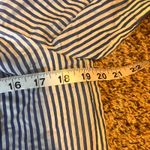 BCBGeneration  Women's Blue White Striped Off Shoulder‎ Blouse Size Small Photo 2
